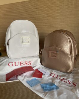 Guess Premium : leather Embossed Backpack (medium)