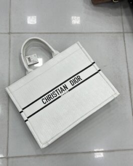 A-Listed Next To Original Christian Dior Tote ~ White