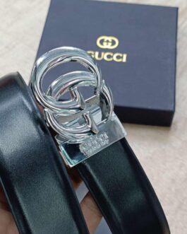 Gucci Logo Buckle Belt + Box