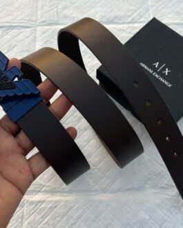 Armani Exchange Leather Belt On metal hardware + Box