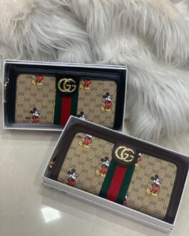Gucci GG embroidered Monogram wallet + Box