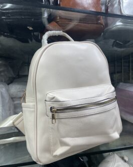 Snow White Leather Backpack