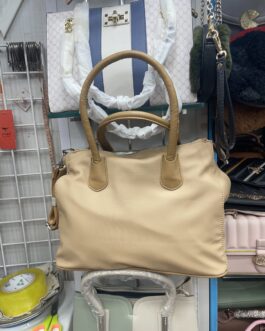 Zilpah Water Resistant Beige Handbag + BroadStrap