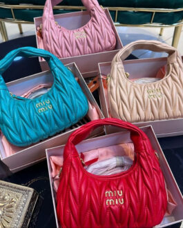 Miu Miu Wander Hobo Bag : Handcarry + Crossbody: BOX PACKAGING + Cover