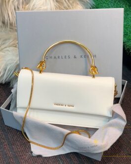 Charles & Keith white Dove : BOX + DUST BAG + BRANDING