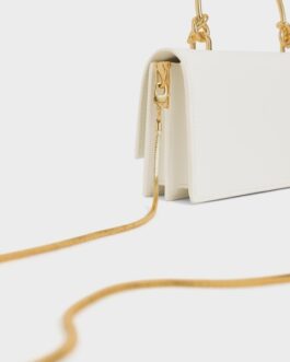 Charles & Keith white Dove : BOX + DUST BAG + BRANDING