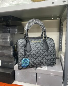 Micheal Kors Black Monogram Handbag: Box Packaging + Bills + Tags + Dust Cover + Charm