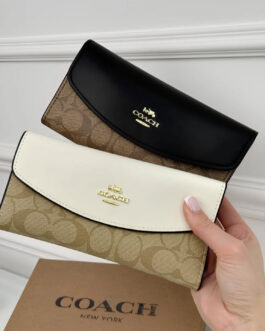 Coach envelop Wallet : Box Packaging + Dust Bag + 3 Fold