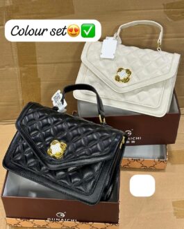 Calvin Premium Leather Bag : Box Packaging + Belt