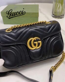 GG Logo Premium Black Shoulder + Crossbody Bag