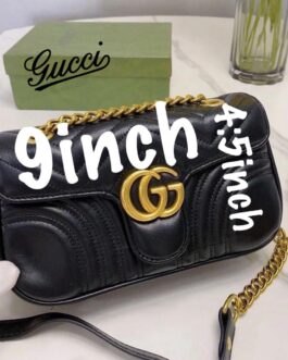 GG Logo Premium Black Shoulder + Crossbody Bag
