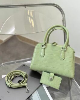 Yukio Leather Handbag : Double Compartment + Crossbody Bag