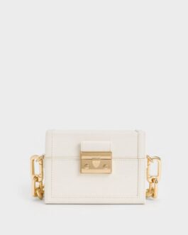Charles & Keith Luxury Box Bag +  Thick chunky Chain + Belt